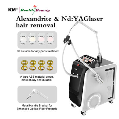 Máy triệt lông laser Nd Yag xung dài 3000W 755nm 1064nm DCD làm mát, máy triệt sắc tố