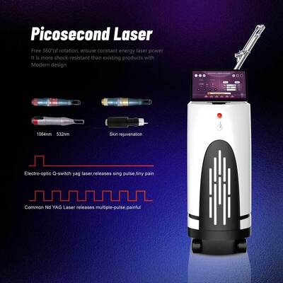750ps Picosecond 1064nm 755nm 532nm Q Chuyển Nd Yag Laser Xóa hình xăm Máy laser Picosecond Giá máy laser Picosecond