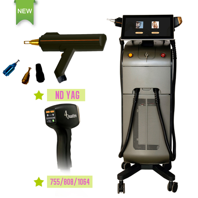 808nm Diode Laser Hair Removal Yag Máy loại bỏ hình xăm để tẩy lông mặt Thiết bị salon làm đẹp