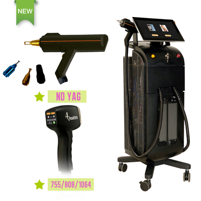 808nm Diode Laser Hair Removal Yag Máy loại bỏ hình xăm để tẩy lông mặt Thiết bị salon làm đẹp