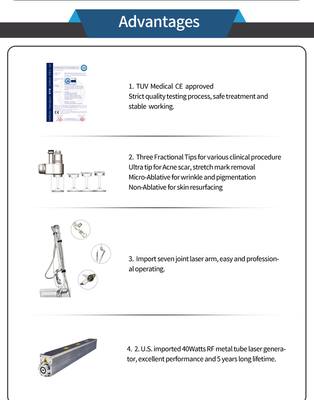 Máy tái tạo da bằng laser CO2 phân số 50W Để điều trị mụn trứng cá / loại bỏ sẹo
