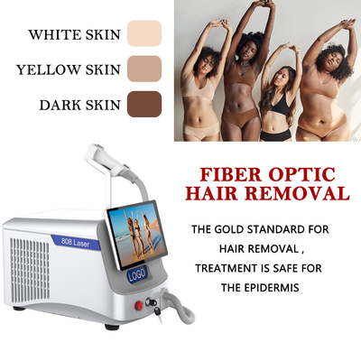 Máy loại bỏ lông bằng laser sợi lạnh 808nm 14 * 14mm 7 * 7mm