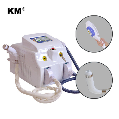 Máy cắt bỏ lông IPL mang theo Máy làm trẻ da RF Máy cắt bỏ hình xăm bằng laser ND YAG