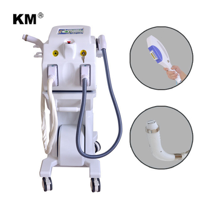 Máy cắt bỏ lông IPL mang theo Máy làm trẻ da RF Máy cắt bỏ hình xăm bằng laser ND YAG