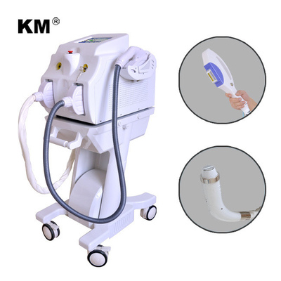 Máy cắt bỏ lông IPL mang theo Máy làm trẻ da RF Máy cắt bỏ hình xăm bằng laser ND YAG