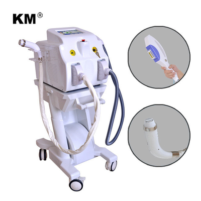 Máy cắt bỏ lông IPL mang theo Máy làm trẻ da RF Máy cắt bỏ hình xăm bằng laser ND YAG