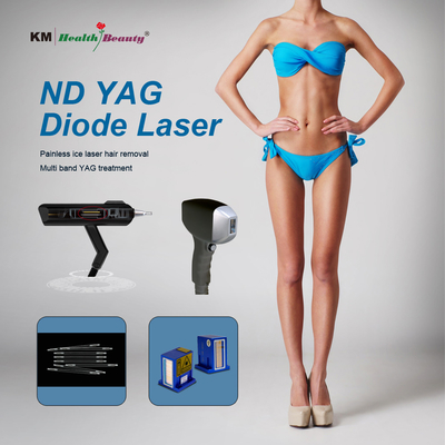 Máy laser Diode 2 trong 1 Máy loại bỏ hình xăm di động và cố định 810nm 808nm Q-Switched ND Yag Diode Laser 810nm