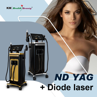Máy laser Diode 2 trong 1 Máy loại bỏ hình xăm di động và cố định 810nm 808nm Q-Switched ND Yag Diode Laser 810nm