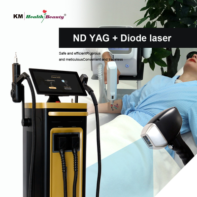 Máy laser Diode 2 trong 1 Máy loại bỏ hình xăm di động và cố định 810nm 808nm Q-Switched ND Yag Diode Laser 810nm